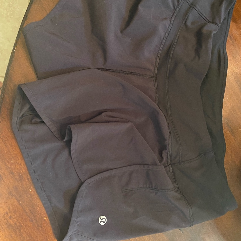 Black lululemon shorts size 8.